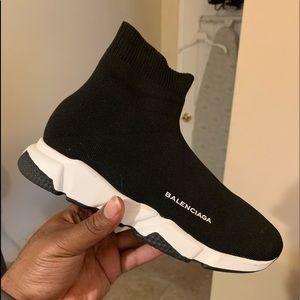 Balenciaga runners black and white soles